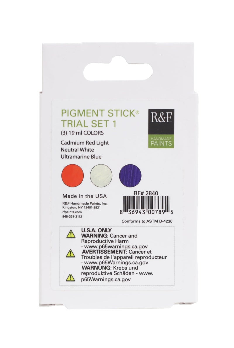 R&F Handmade Paints - Professional Oil Pigment Stick, Trial Set of 3 19ml - Image 3
